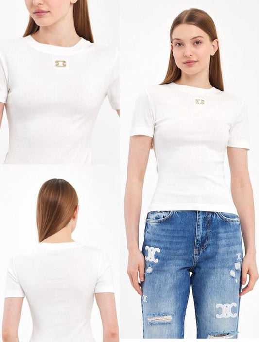 Celine T-shirt Λευκό
