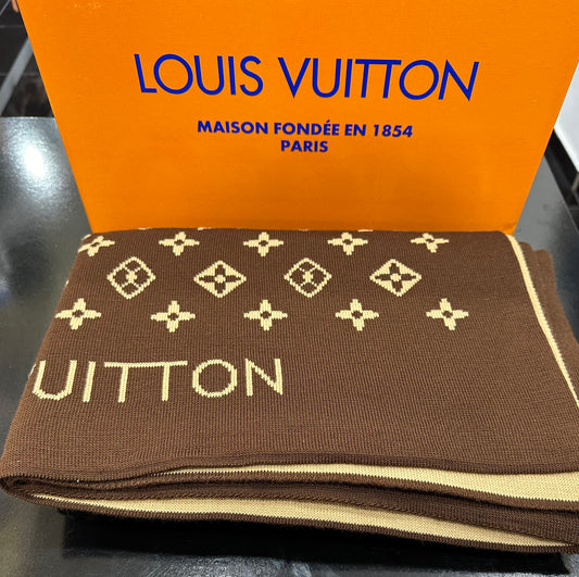 Louis Vuitton Κασκόλ Πλεκτό Καφέ