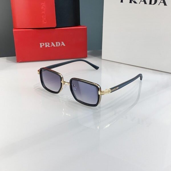 Prada Gold Black 64 Sunglasses