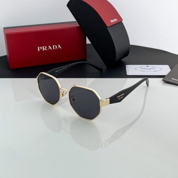 Prada Gold Black 97S Sunglasses