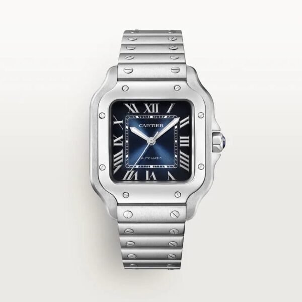 Cartier Santos Automatic – Iconic Luxury Square Watch (BLUE)